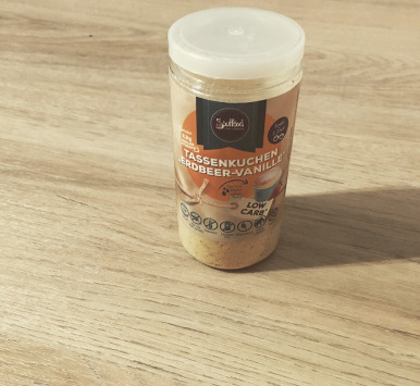 Packung Soulfood LowCarberia Tassenkuchen Erdbeer Vanille.JPG